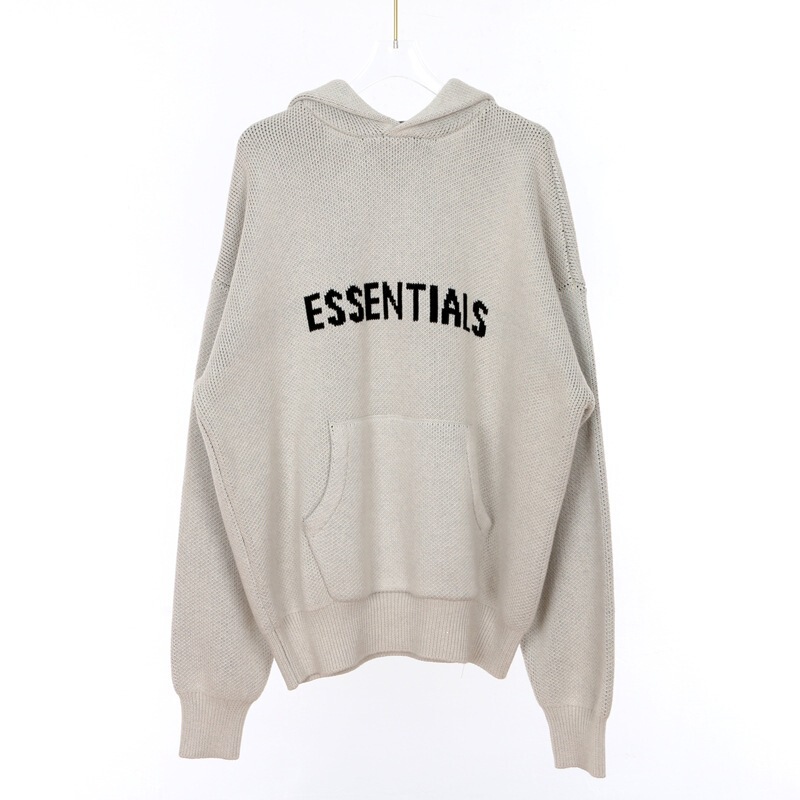 Essentials Hhh Jacquard Letter Knit Sweater Casual Hoodie High Street Couple Fashion Essentials Hhh Jacquard Letter Knit Sweater Casual Hoodie High Street Couple Fashion