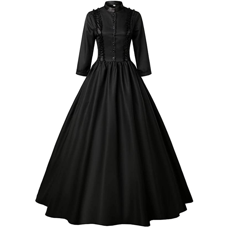 Cross Border New Gothic Victorian Ladies Dress Queen Masquerade Dress Factory in stock