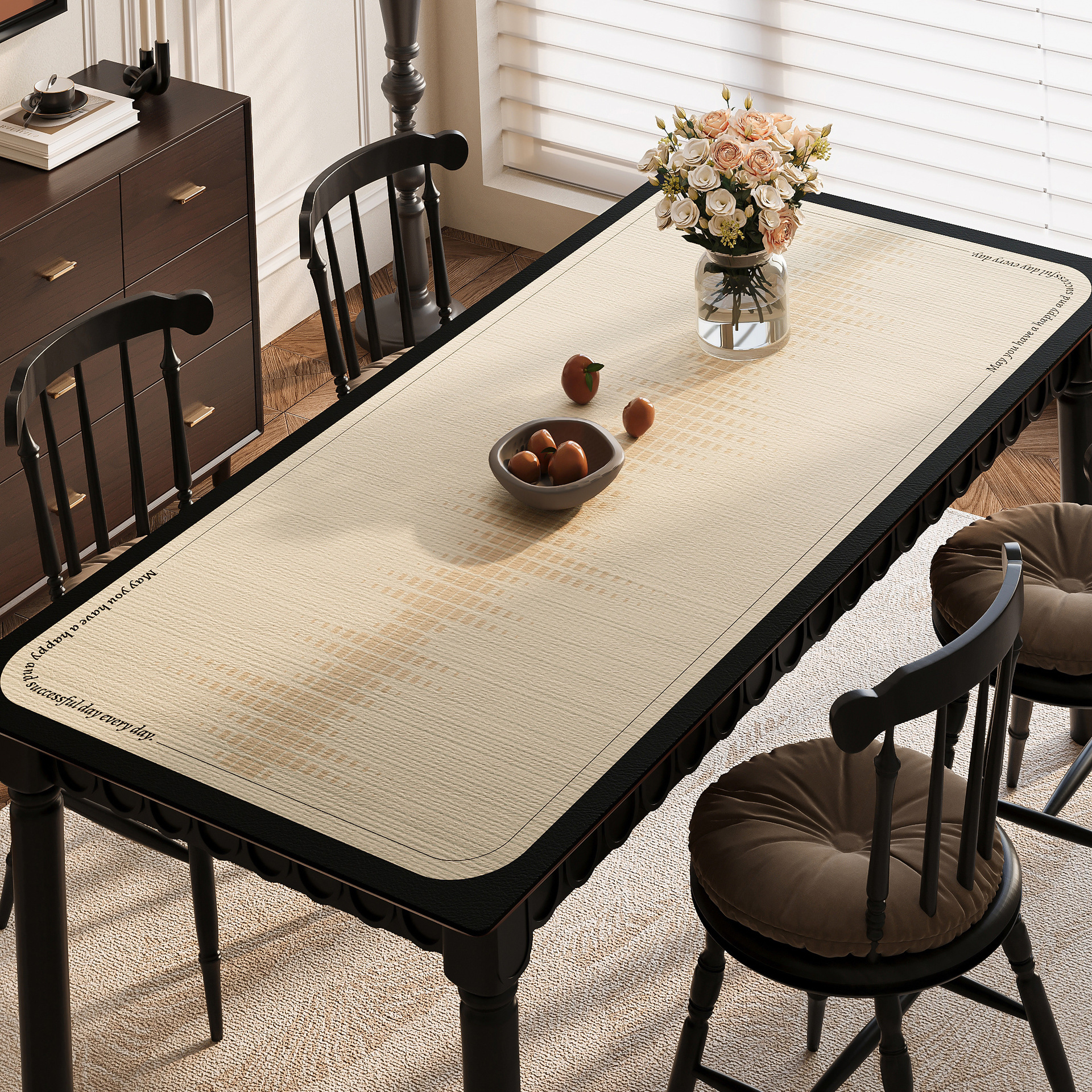 2025 nuevo cojín de mesa de comedor lujoso ligero de alta sensación a prueba de quemaduras a prueba de agua a prueba de aceite sin lavado toallas de mesa de sala de estar doméstica cojín de mesa de té