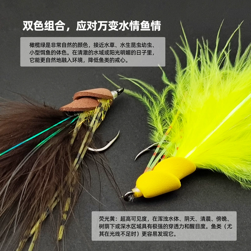 Новый LY053 лента для рыбалки Ribbon Fly Fishing приманка мушка крючок из пёра бионическая приманка