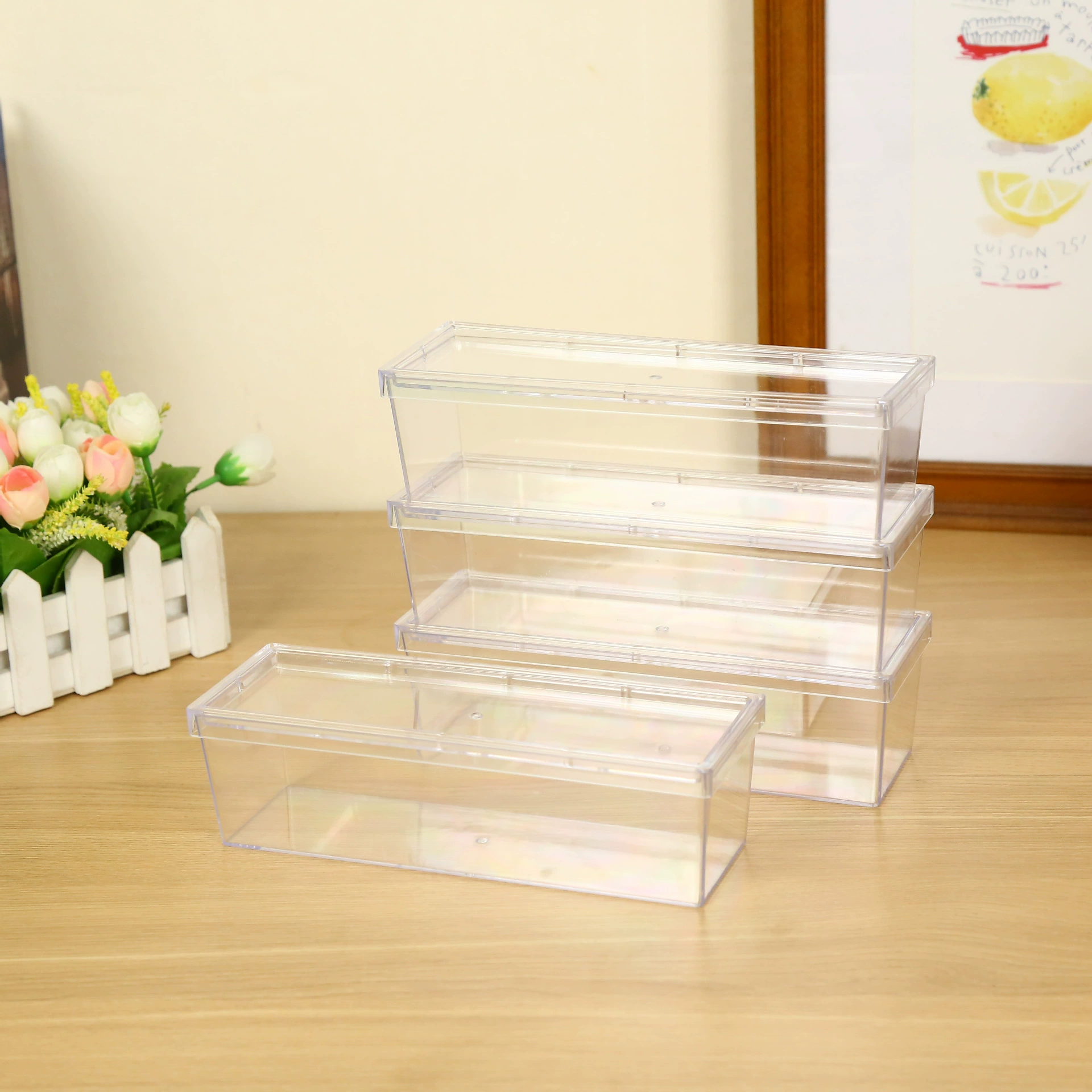 Коробка дисплея ручной работы Слепая коробка Кукла Прозрачная Штабелируемая Пылезащитная коробка для хранения Акриловая настольная стойка для хранения