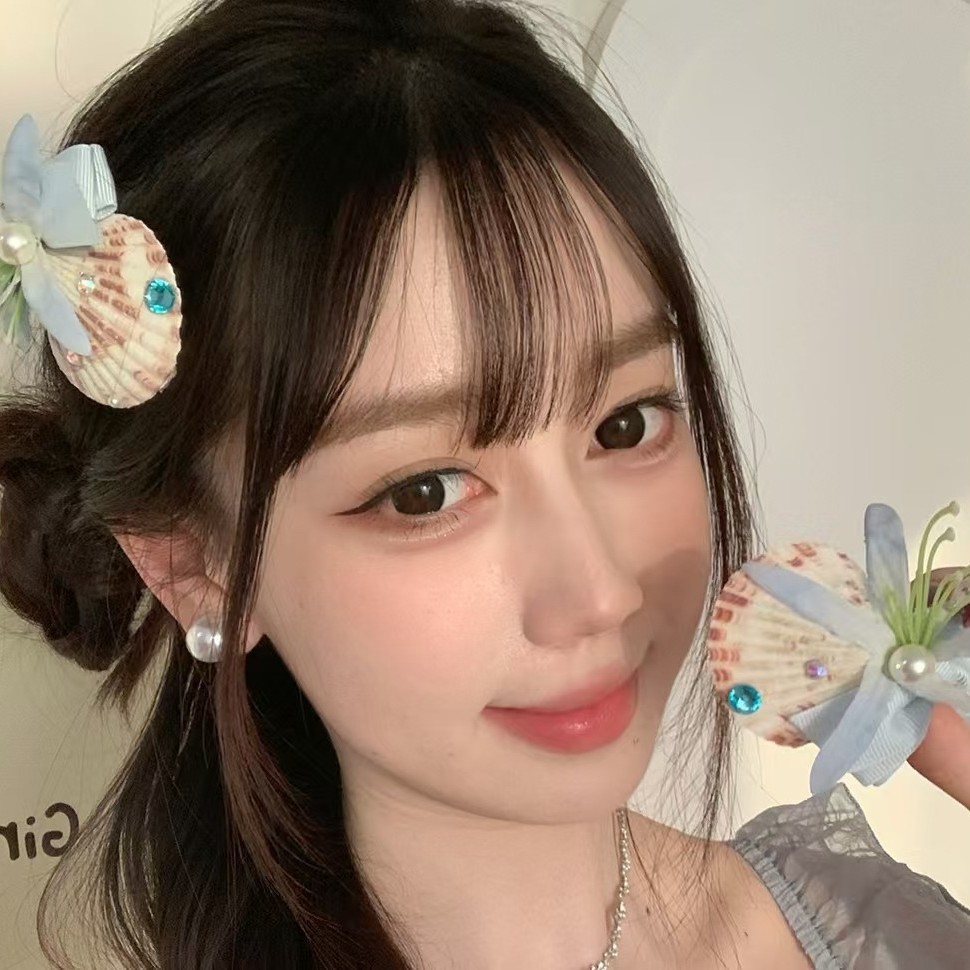 패브릭 + 모조 진주 + 쉘 T0952