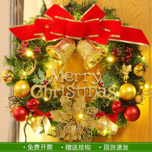 圣诞挂饰80cm创意摆件礼物花环花圈圣诞节布置挂饰圣诞装饰品门挂