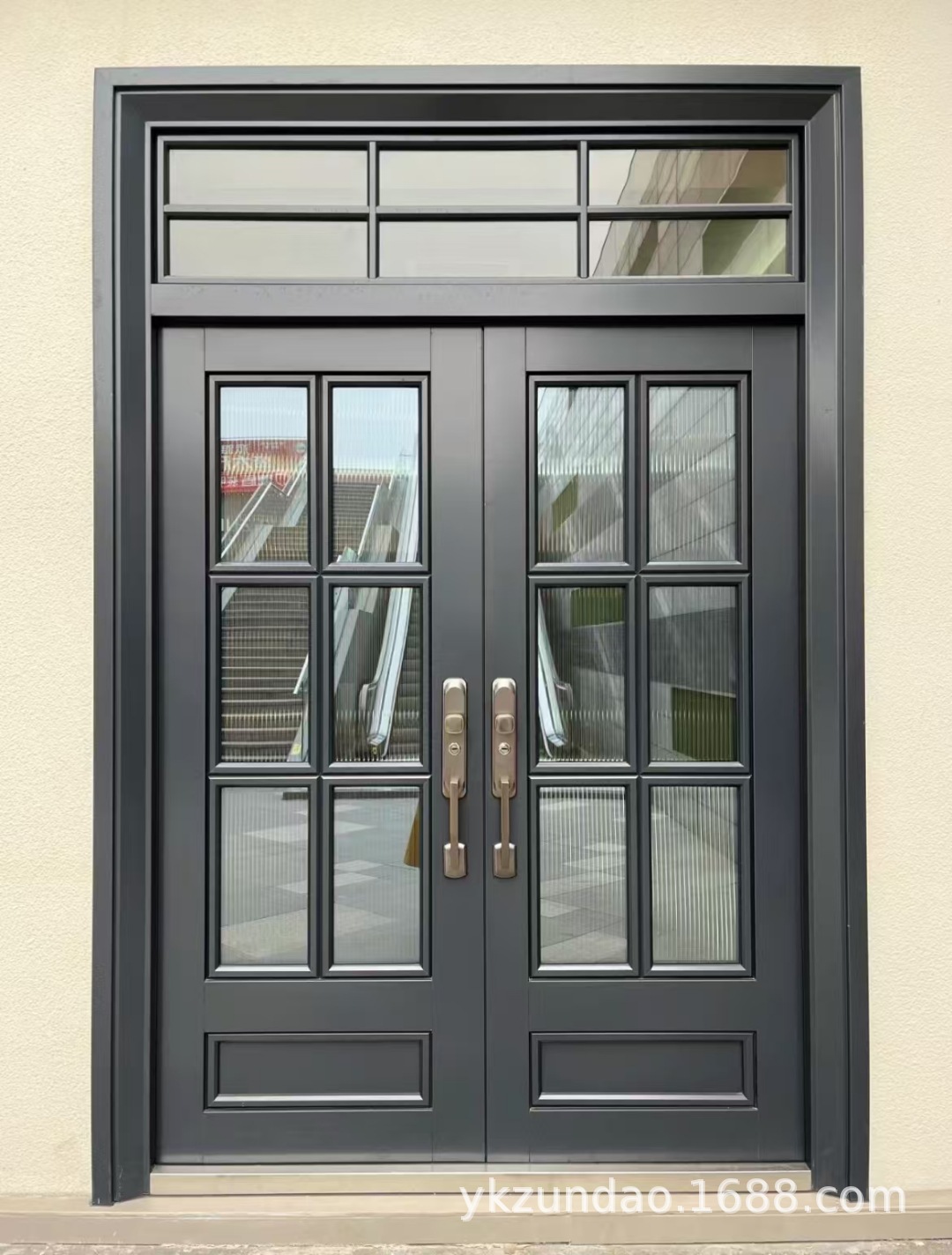 双开锌合金玻璃大门