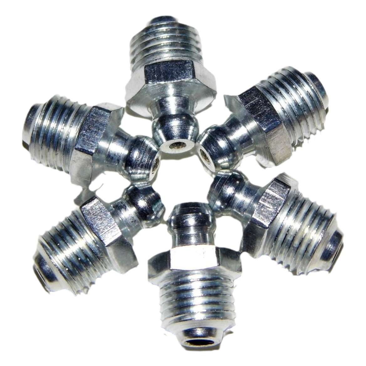 Codo recto americano 1/4-28 hierro niquelado de acero al carbono boquilla recta de acero inoxidable Boquilla de grasa de comercio exterior transfronterizo