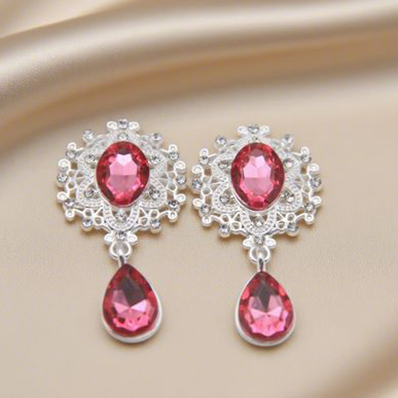 国境を越えた売れ筋 45*25 ミリメートル合金ラインストーンブローチ DIY リボンアクセサリー衣類手作りジュエリーアクセサリー直接バッチ