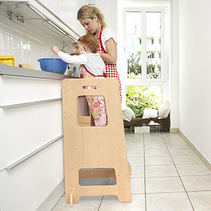 Solid Wood Baby Foot Stoollearning Tower Washbasin Step Foot Stool Montessori Learning Tower Vertical Stool