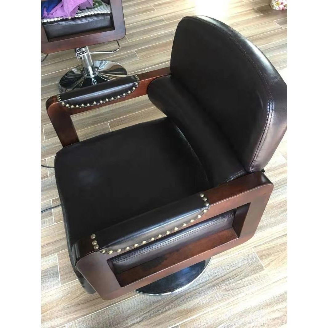silla de peluquería especial de belleza salón de peluquería silla de elevación silla de pedal silla de hierro forjado corte de pelo corte de pelo retro image 7