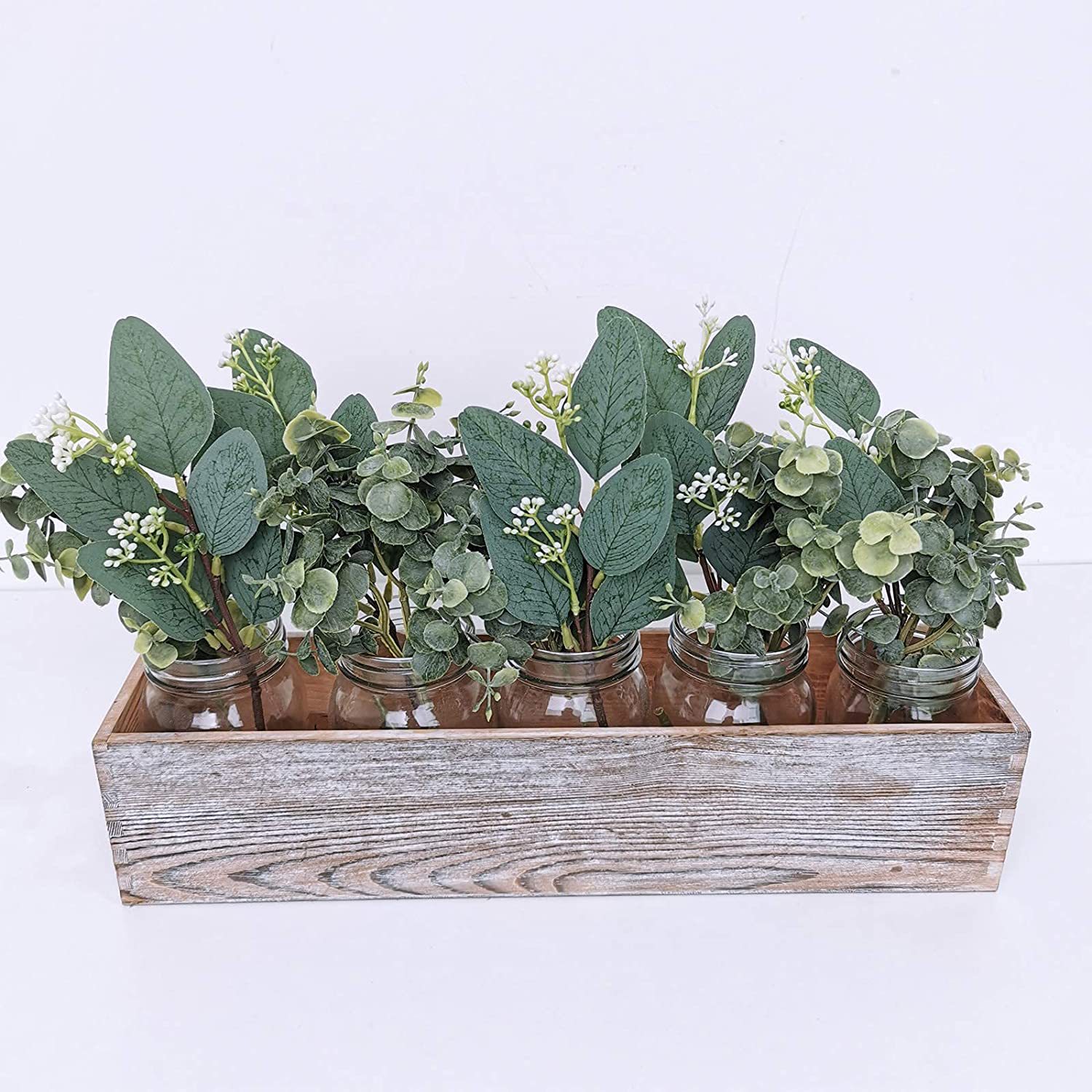 Pieza única de simulación exclusiva transfronteriza con arreglo floral decorativo de eucalipto de frutas hojas de eucalipto Rama corta con fabricante de hojas de dinero de frutas