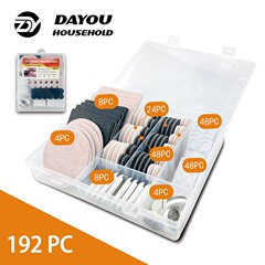 192pc 収納ボックスフェルト透明パッド保護パッド自己粘着フットパッドテーブルと椅子のフットパッド
