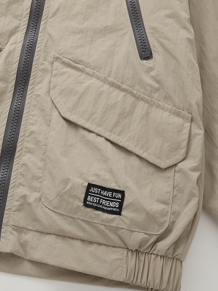 Malwee transfronterizo chaqueta de viento para niños otoño y invierno nuevo estilo europeo y americano chaqueta de cremallera para niños con capuchón marca de tendencia de otoño