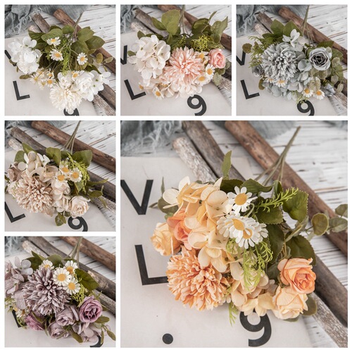 Fake flowers autumn chamomile bouquet INS style artificial flowers manufacturer home decoration cross-border wedding wholesale MW66792
