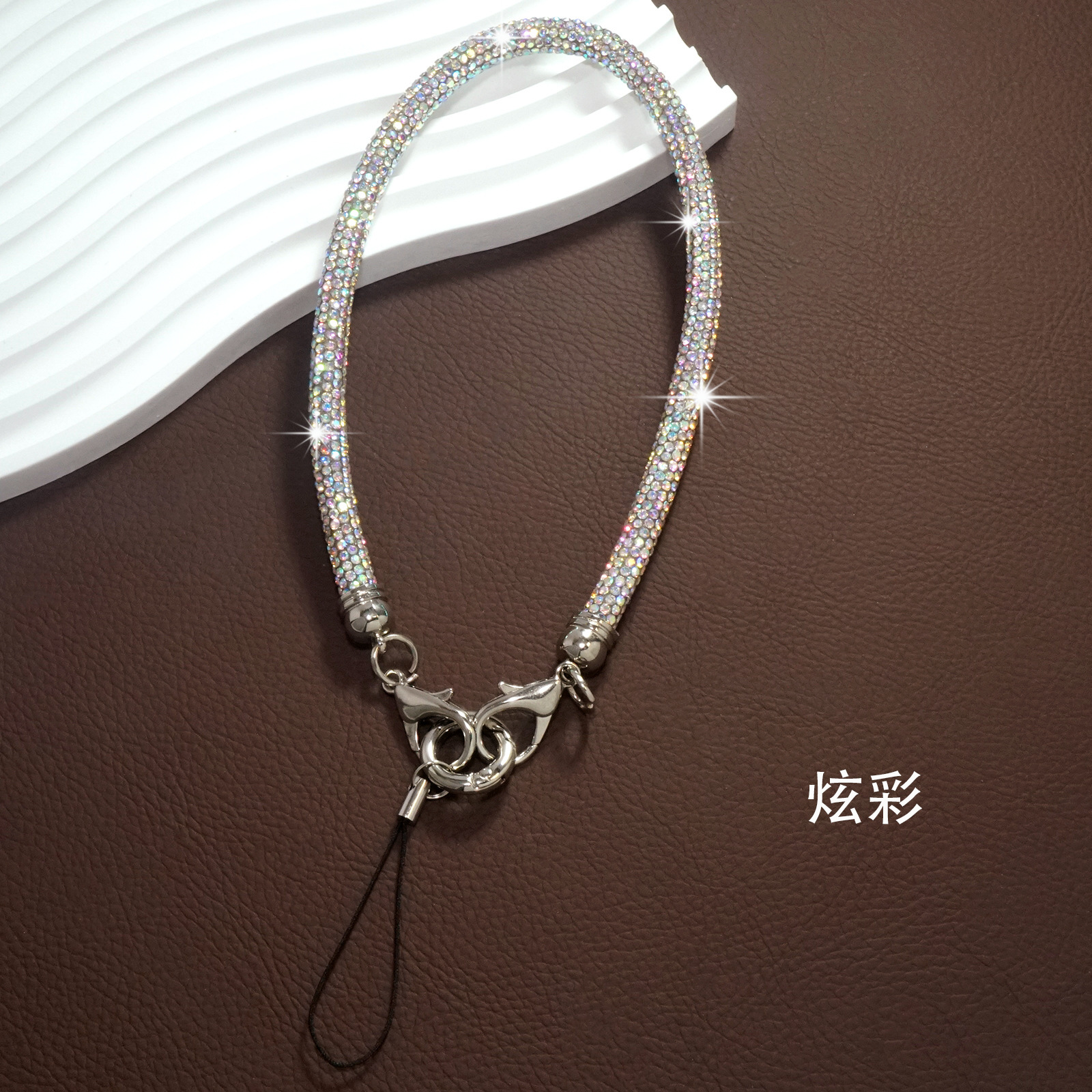 Comercio exterior explosión 0.7 diamante de muñeca colgante red de lujo diamante de pulsera corto nuevo colgante de caso de teléfono móvil