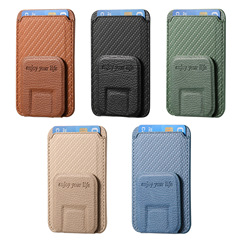 Multi-functional Carbon Fiber Pattern Holder Card Wallet Card Case Slot for Cards Coin Purse Back Adhesive 3M Glue Phone Pocket Gift Set