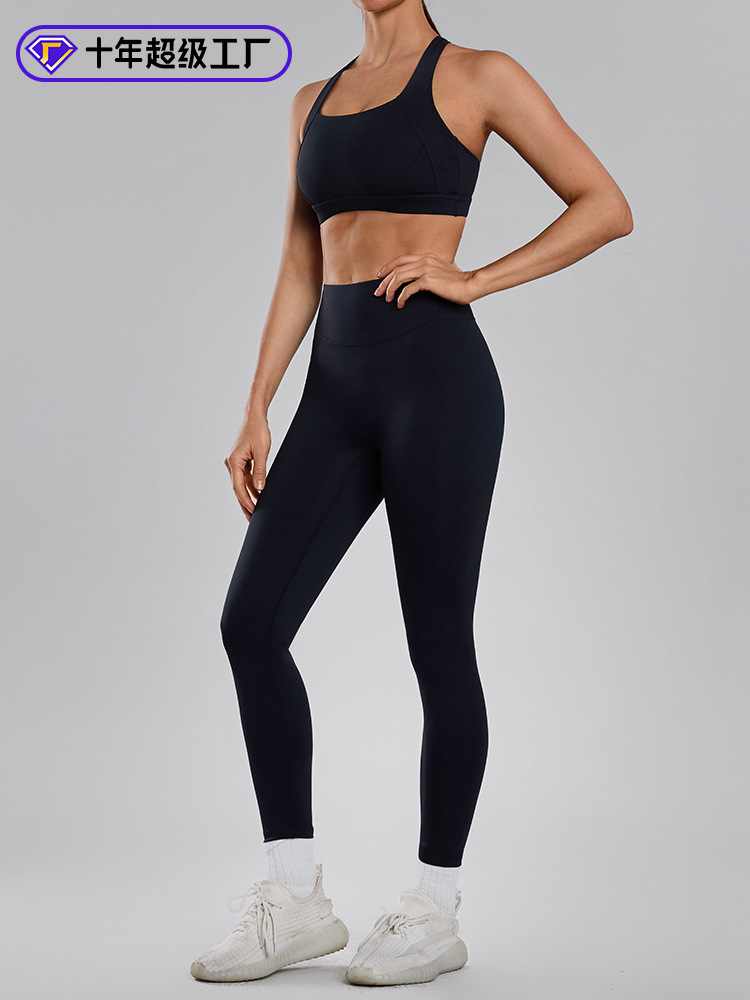 LULU con la misma sensación de desnudez, pantalones de calzado de mujer transfronterizos europeos y estadounidenses, pantalones de carrera de cintura alta, pantalones de entrenamiento, leggings