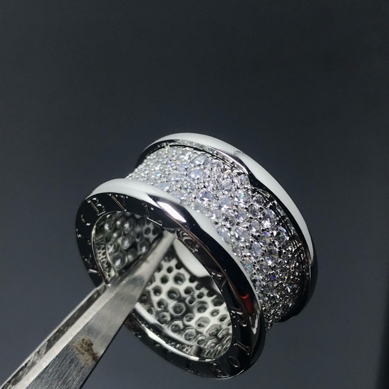 Baojia 高バージョン 925 シルバー小さな赤い人形セラミックリング CNC 精密厚いメッキスプリングダイヤモンドライト高級カップルリング|undefined