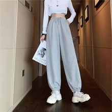 2025运动裤女春秋学生韩版显瘦卫裤哈伦裤束脚裤子女宽松百搭潮流