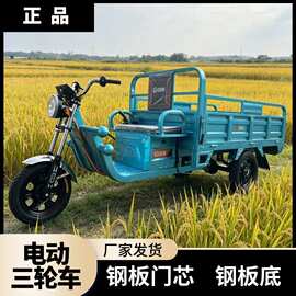 国威电动三轮车拉货1.8米1000瓦钢板载重王货运拉货农用电动三轮