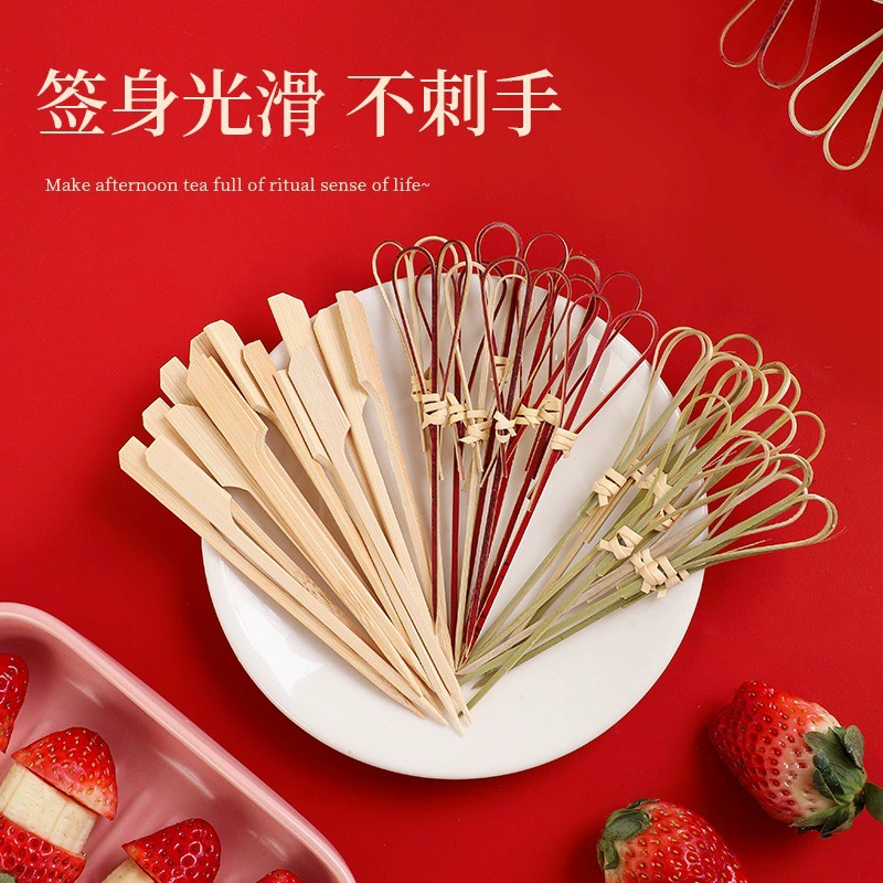 Мини-сахарные шпажки из бамбука, одноразовые материалы для изготовления фруктов, инструменты