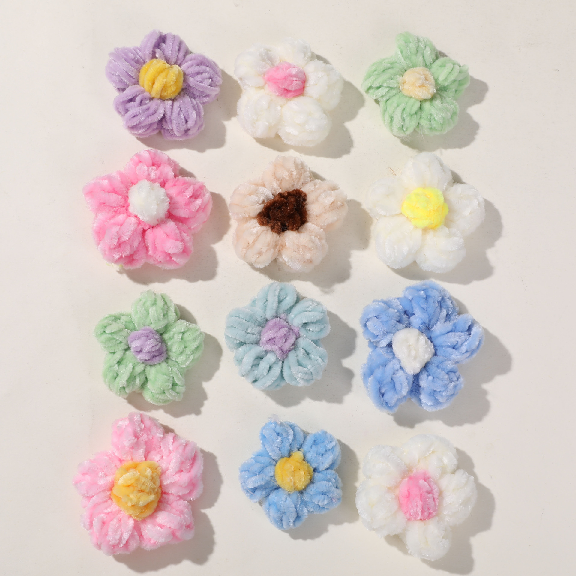 小紅書仙氣軟糯棉線鈎織泡芙花朵diy手作頭飾髮飾髮夾女材料批發