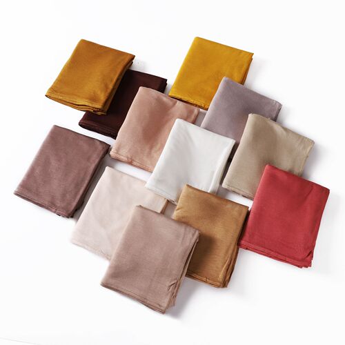 35-color Malaysian pure color modal frayed edge satin cotton long scarf jersey single color headscarf cover scarf