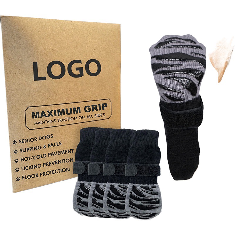 Cross-border Explosions Pet Socks Waterproof Non-slip Dog Socks Outdoor Small and Medium Dog Foot Cover Christmas Dog Socks Socks Cover