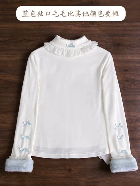Lolita Inner Wear from Zhijinyuan [Soft Sweetheart] Upgraded Fabric, Soft and Skin-Friendly Warm Knitted Base Shirt