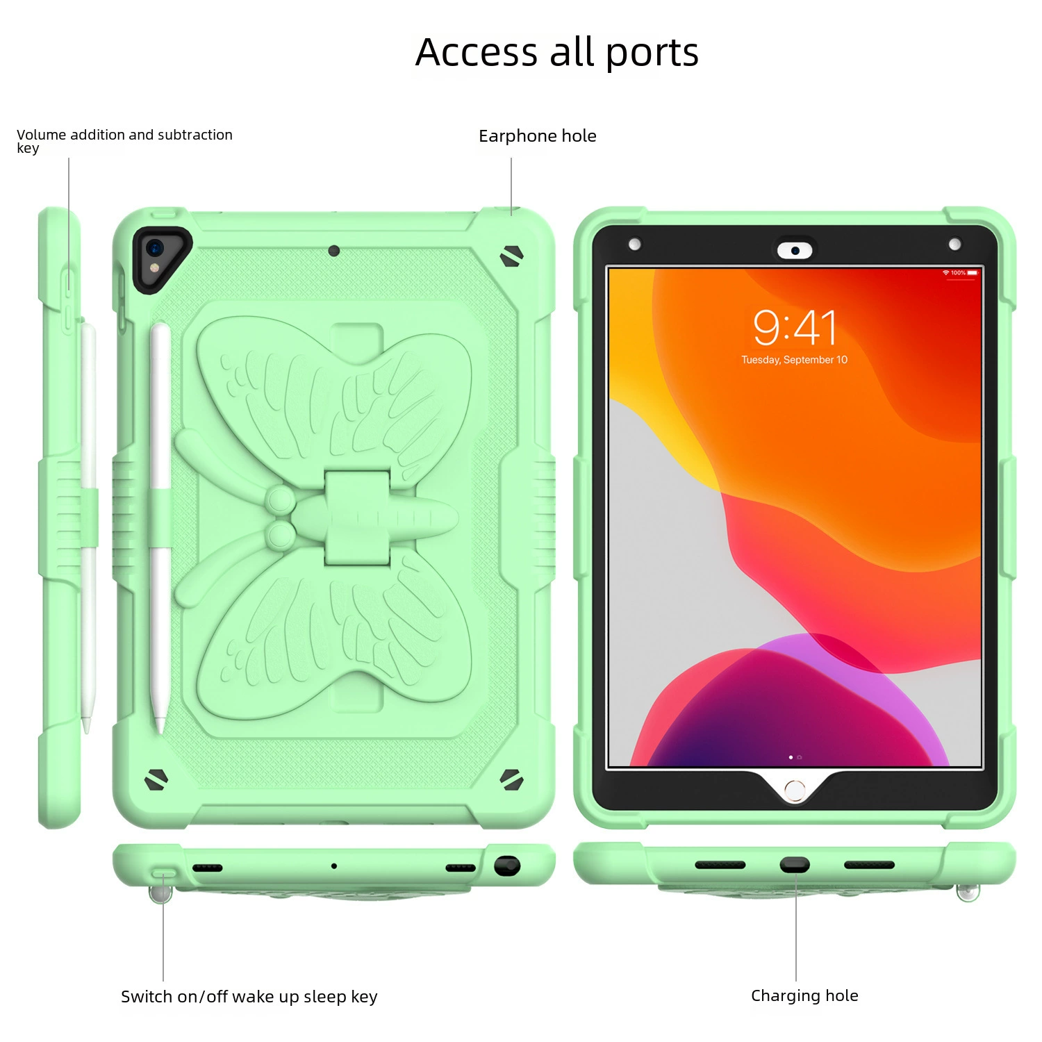 Apple, shockproof silicone protective case, fall protection