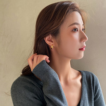 韩国大东门新款简约街拍耳饰流行经典U形金色女百搭耳环网红饰品