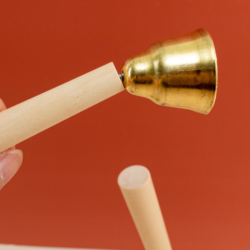 Campana de cobre Orff instrumento musical kindergarten educación temprana Escuela Primaria música material didáctico mango de madera Campana