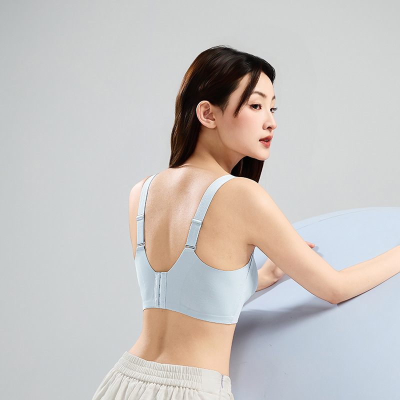 Seamless 3D Soft Support Jelly Bra for Women with Small Breasts, Push-Up, No Rims, Side Breast Reduction, Anti-Sagging Bra