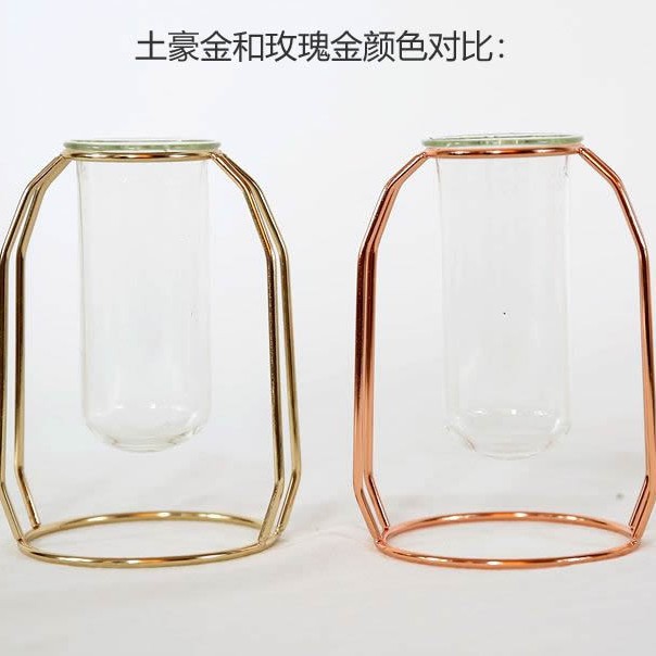 Creativo colgante tubo de ensayo florero de vidrio transparente simple flor hidropónica decoración del hogar Decoración de jardinería interior