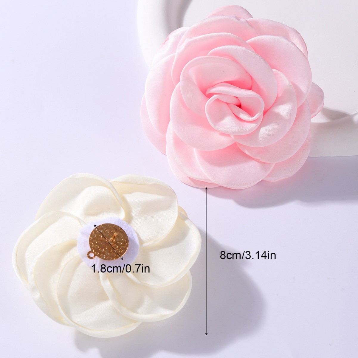 Kamelien Brosche Für Damen Handgefertigte Blumen Anstecknadel_voghion.com