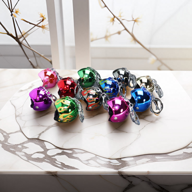 Manufacturer's In-Stock High-Quality Colorful Helmet Keychain Bag Pendant Motorcycle Safety Helmet Windbreaker Duck Helmet Ornament