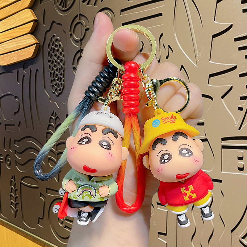 Online celebrity cartoon cute sports style crayon Xiaoxin three-dimensional doll car backpack keychain pendant gift wholesale Online celebrity cartoon cute sports style crayon Xiaoxin three-dimensional doll car backpack keychain pendant gift wholesale