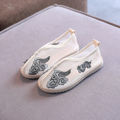 New Summer Boys Embroidered Hanfu Shoes Old Beijing Fabric Shoes Net Shoes Boys Tangzhuang Shoes Hollow Sandals Trendy