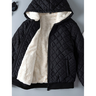 C 20224 Fleece hooded kids winter coat �ӽq�Bñ��ͯ�������\