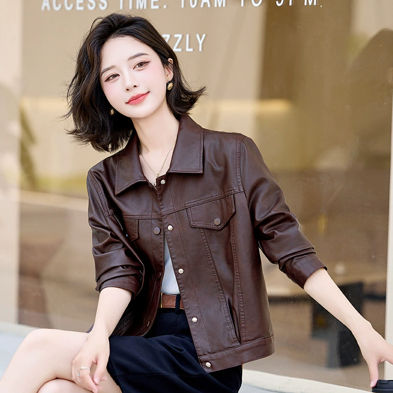 Осенняя модная куртка из PU для подростков, бренд , цвета Stuck/Black/Red, размеры M-2XL