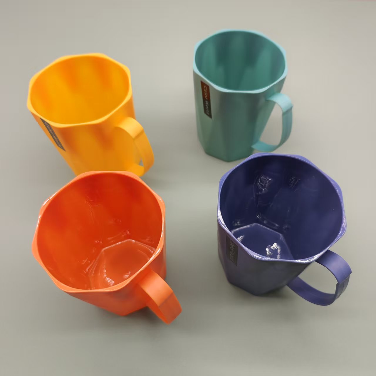 Simple Diamond-shaped Mouthwash For Home Use, Couple's Toothbrush Hotel Bathroom Wash Cup, Shatter-resistant Plastic_voghion.com