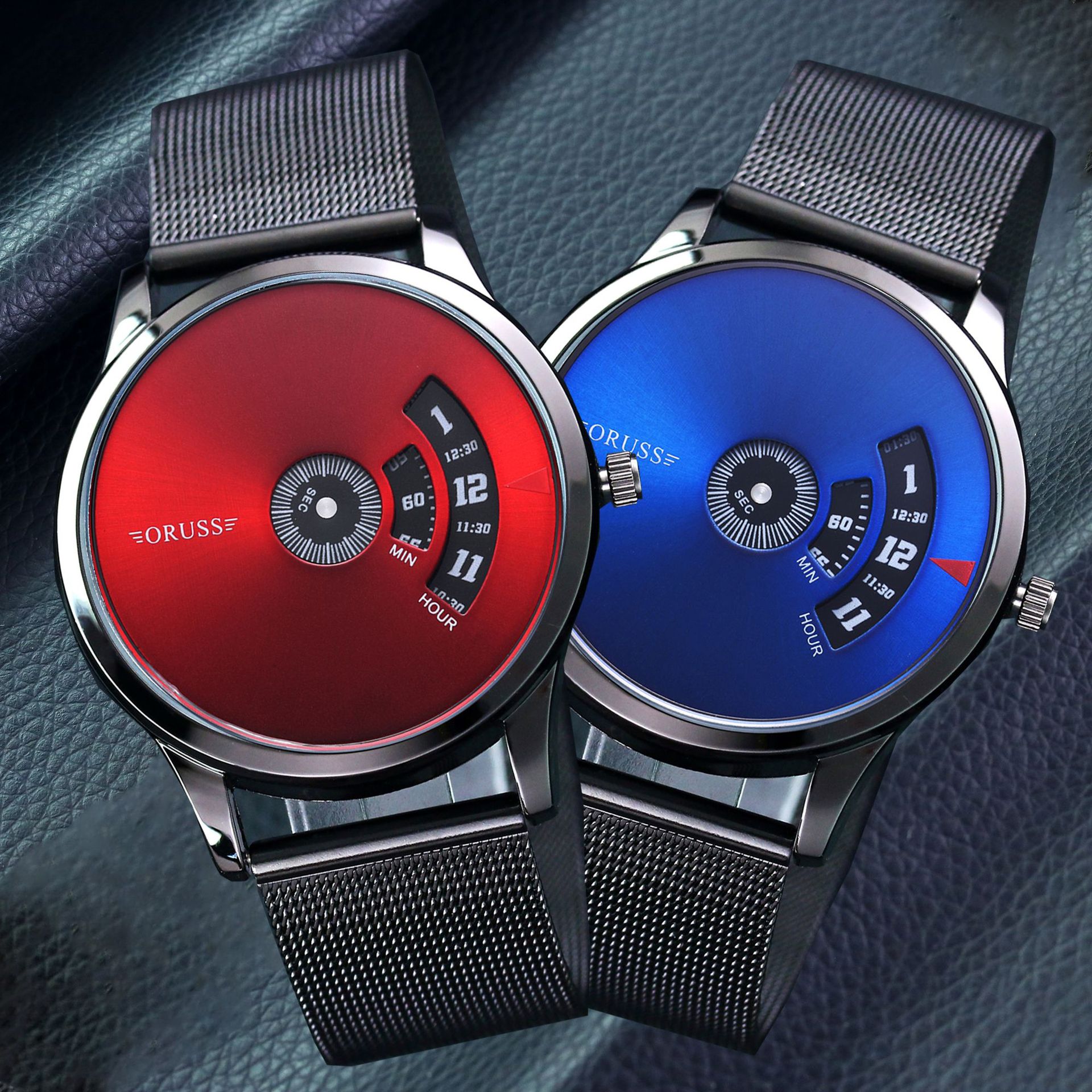 [A generation of hair] full-automatic movement watch men's mesh band genuine goods waterproof brand steel watch black technology watch