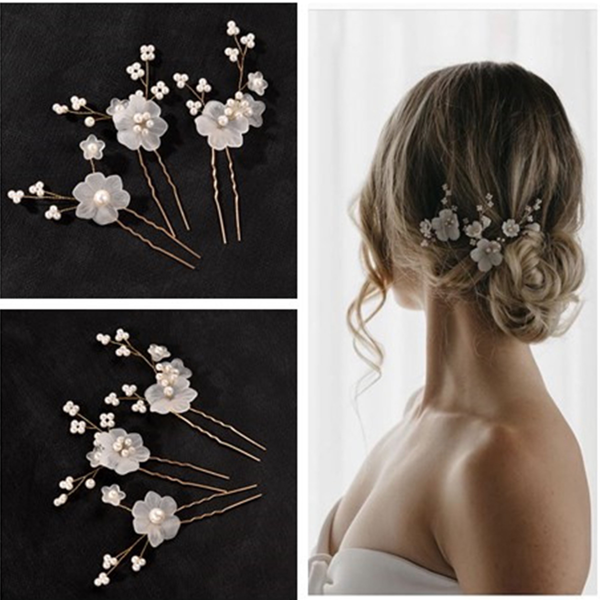 Flower Pattern Women's Gender Women's Sweet Flower Metal Hairpin