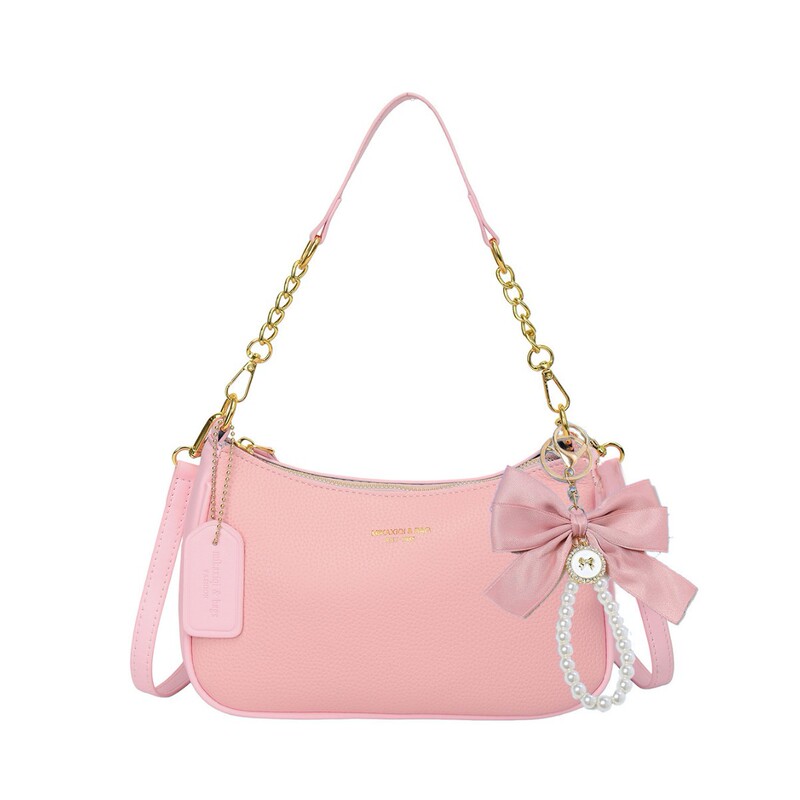 New bow chain shoulder bag for women, fashionable and versatile small bag, high-end crossbody bag, simple commuter bag New bow chain shoulder bag for women, fashionable and versatile small bag, high-end crossbody bag, simple commuter bag