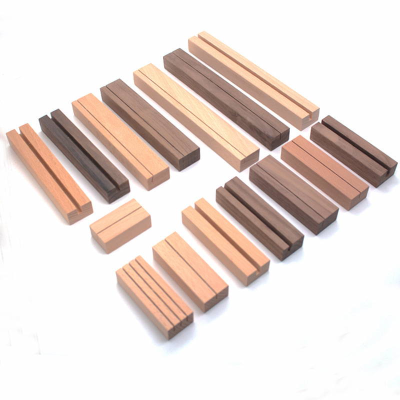 Solid Wood Desk Calendar Base Calendar Base Postcard Square Base Acrylic Card Wooden Base Wooden Mobile Phone Base