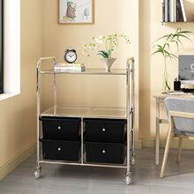 家居夹缝收纳柜抽屉式化妆品置物柜家用卧室塑料零食储物柜