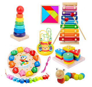 La educación temprana infantil de madera Meng tranquiliza la campana de la cama, el juguete orf, el bebé agarra la campana y sacude el conjunto de instrumentos musicales image 27