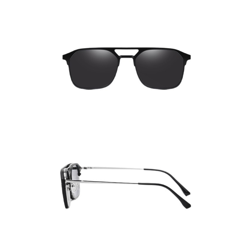 Las nuevas gafas de sol polarizadas magnéticas CG3203 se pueden equipar con gafas anti-luz azul de miopía, gafas de sol de montura cuadrada de doble viga de moda