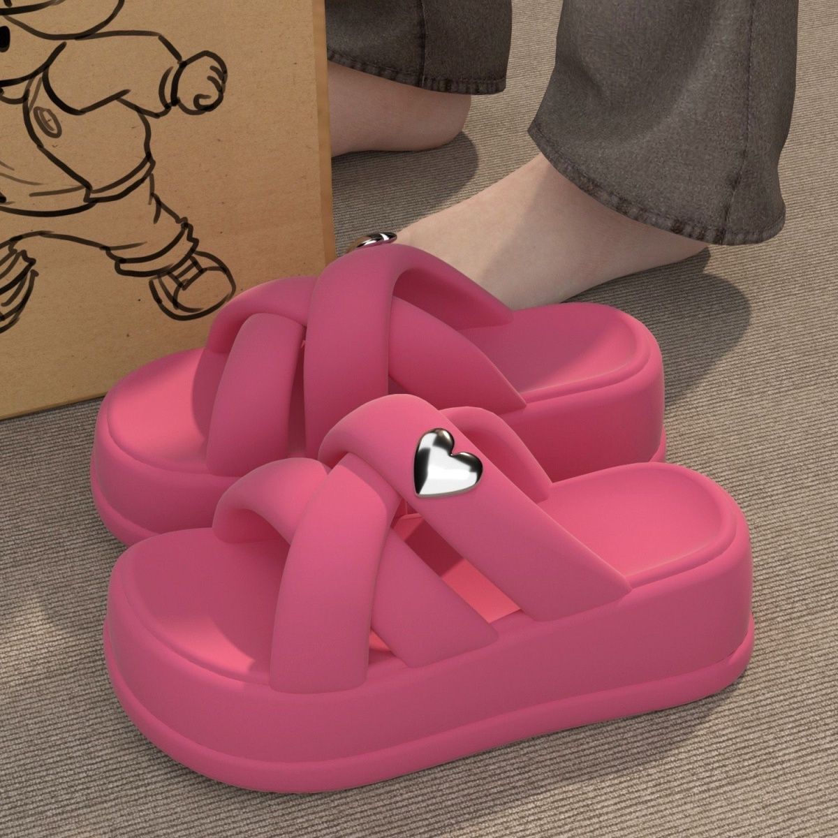 EVA 슬리퍼 실내 홈 고급 간단한 스타일 새로운 홈 냄새 방지 경량 슬리퍼