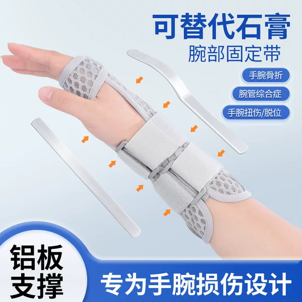 Double Aluminum Plate Wrist Brace Custom-Made for Sprained Wrists, Tendon Sheath Fracture Support, Joint Pain and Strain Recovery Brace