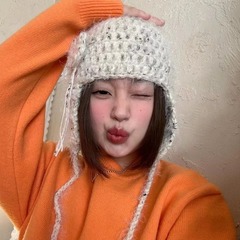 韩国ins复古手工花朵护耳针织帽女秋冬毛线帽手套套装小众飞行帽
