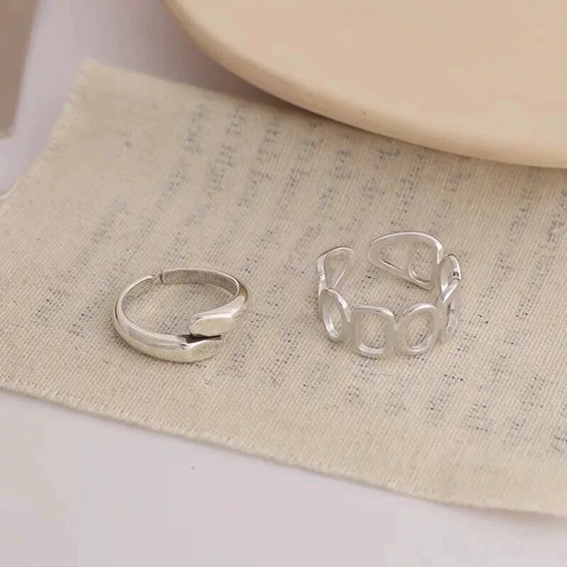 複数のファッションセットの指輪の個性ins潮はシンプルで、多種類の食べ物の指輪の甘い指輪の学生の尾の指輪です。|undefined